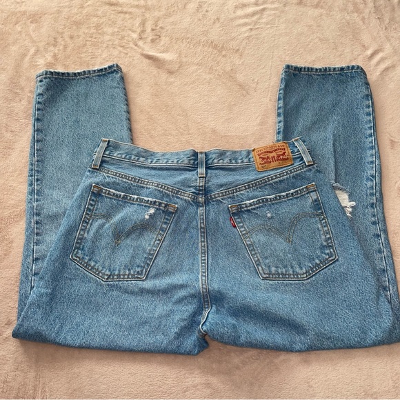 Levi’s 501 distressed high rise jean W32/L25 1/2 - Picture 4 of 14